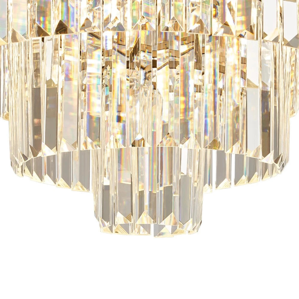 Arisha lampă suspendată LED modernă Decorativă Lux cristal metal negru/Aur Inel dormitor/living