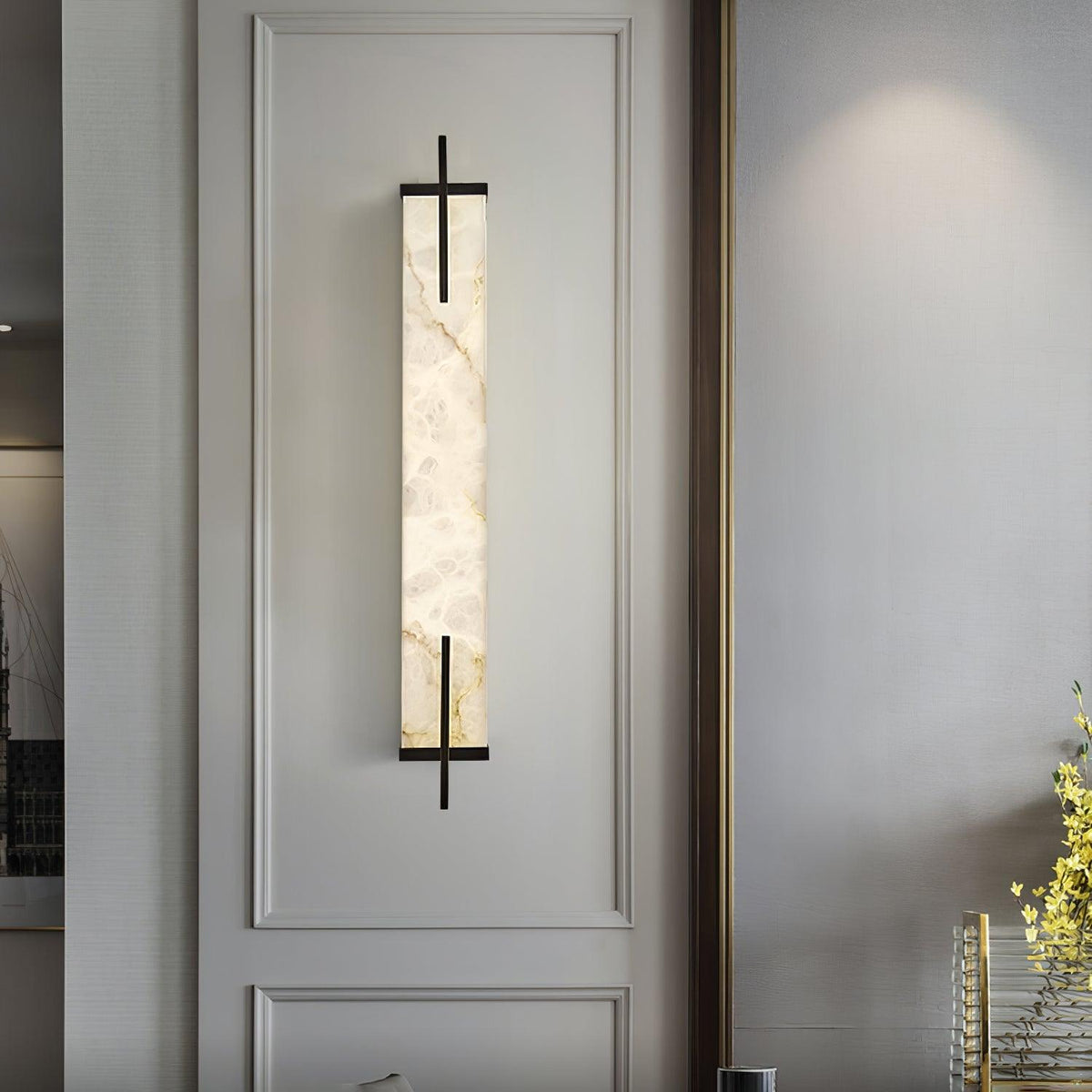 Komino Rectangular aplică de perete din alabastru
