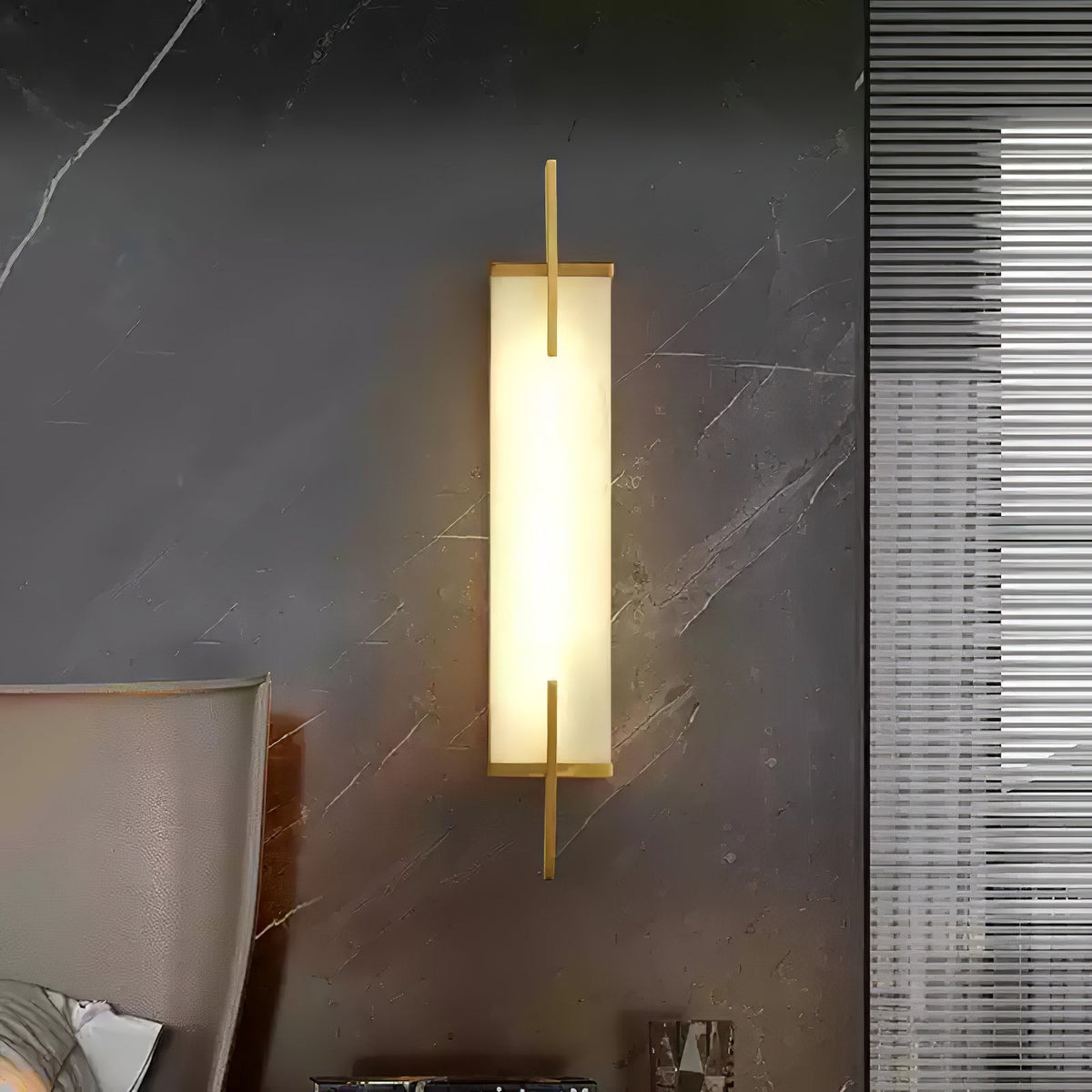 Komino Rectangular aplică de perete din alabastru