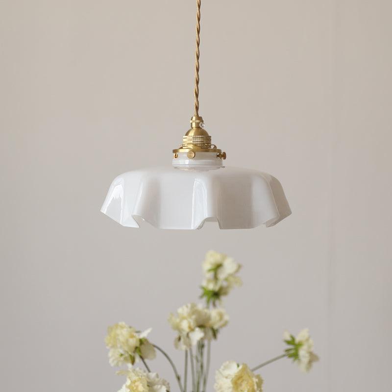 Civen lampă suspendată, rustică, cu margine ondulată