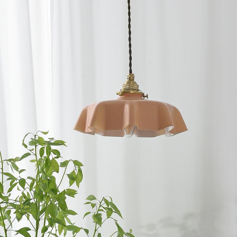 Civen lampă suspendată, rustică, cu margine ondulată