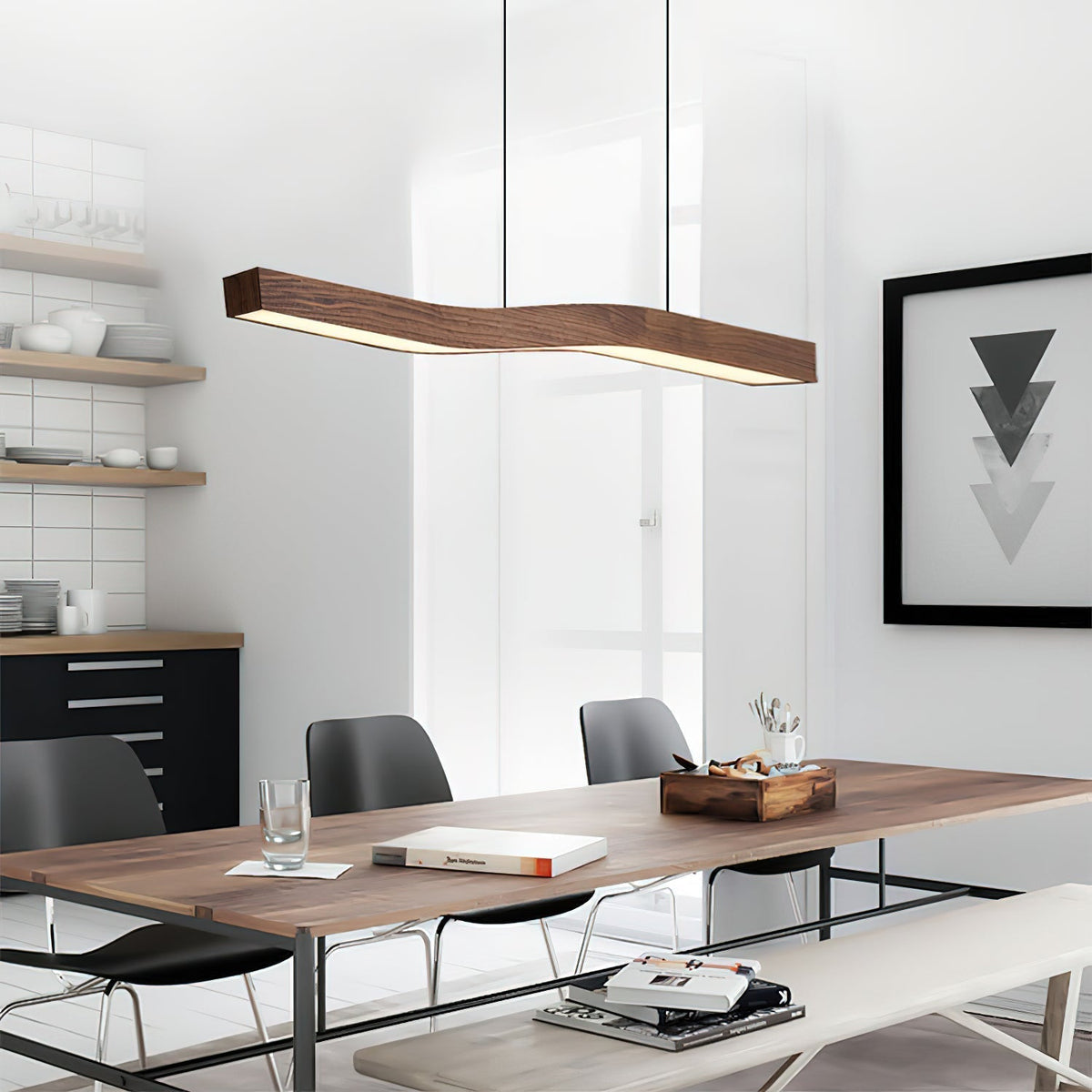 Ylen lampă suspendată din lemn pentru living/cameră de zi/sală de mese, pentru dormitor, în stil nordic
