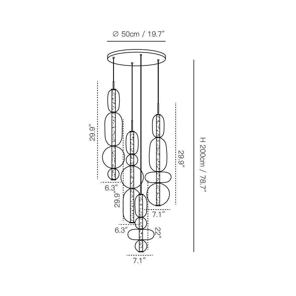 Velinian candelabru din sticlă