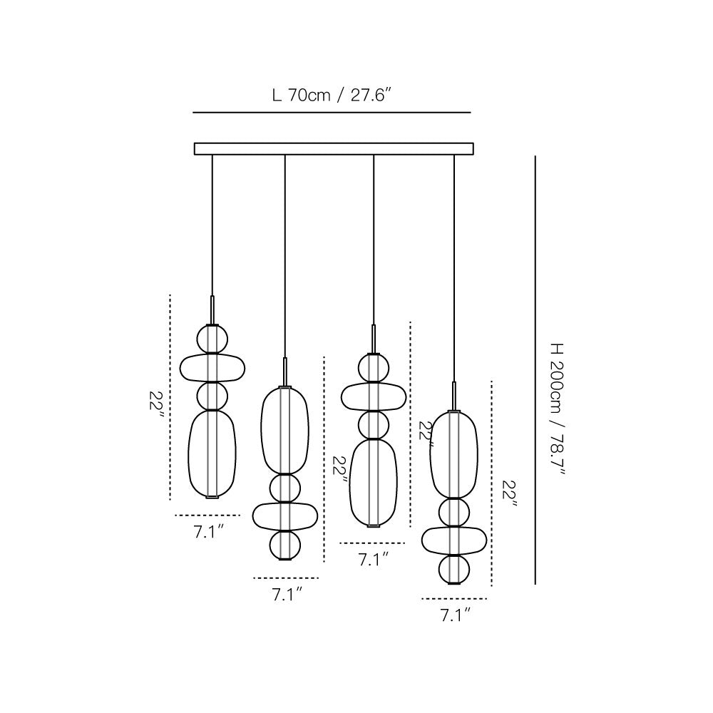 Velinian candelabru din sticlă