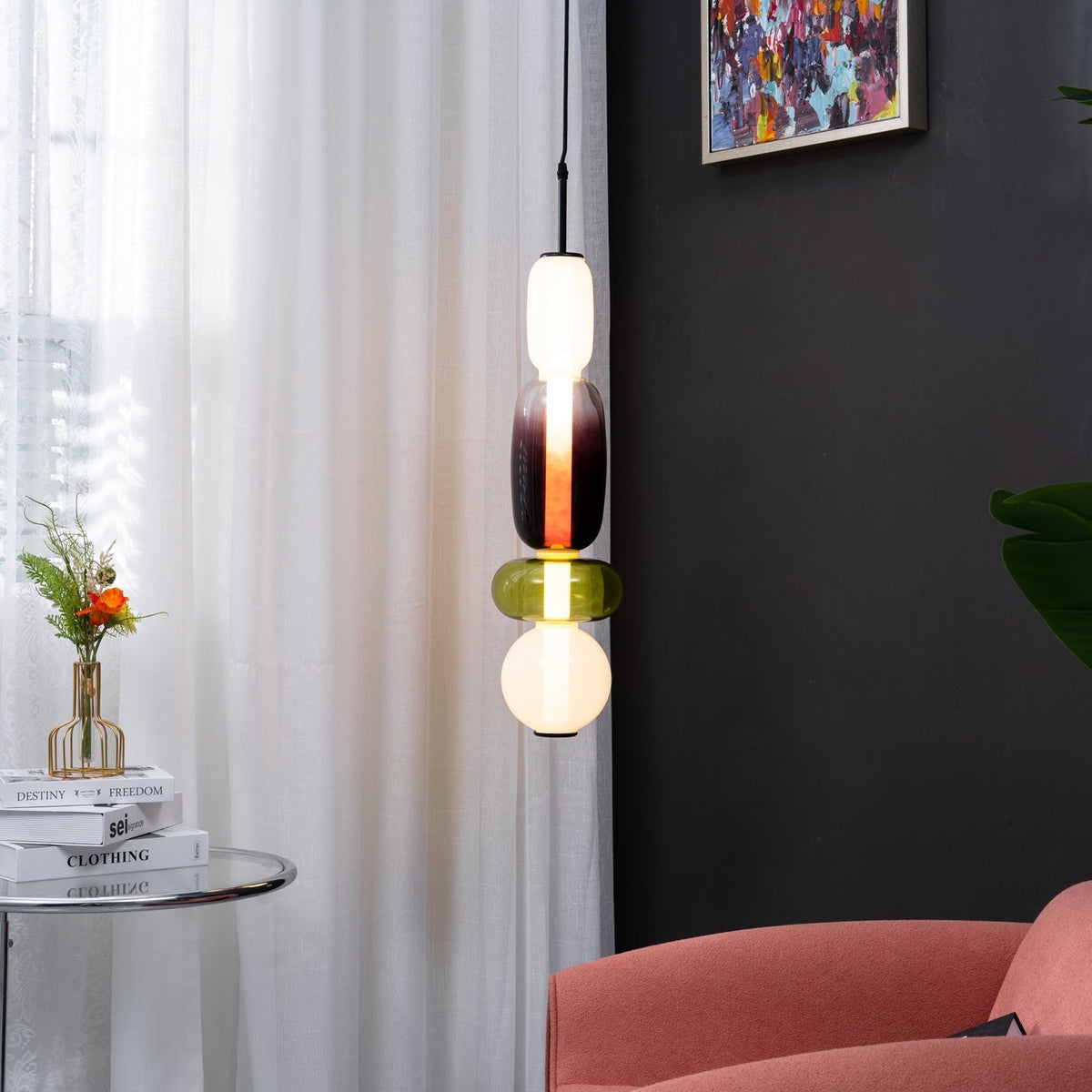 Eiriniella Candied lampă suspendată din sticlă