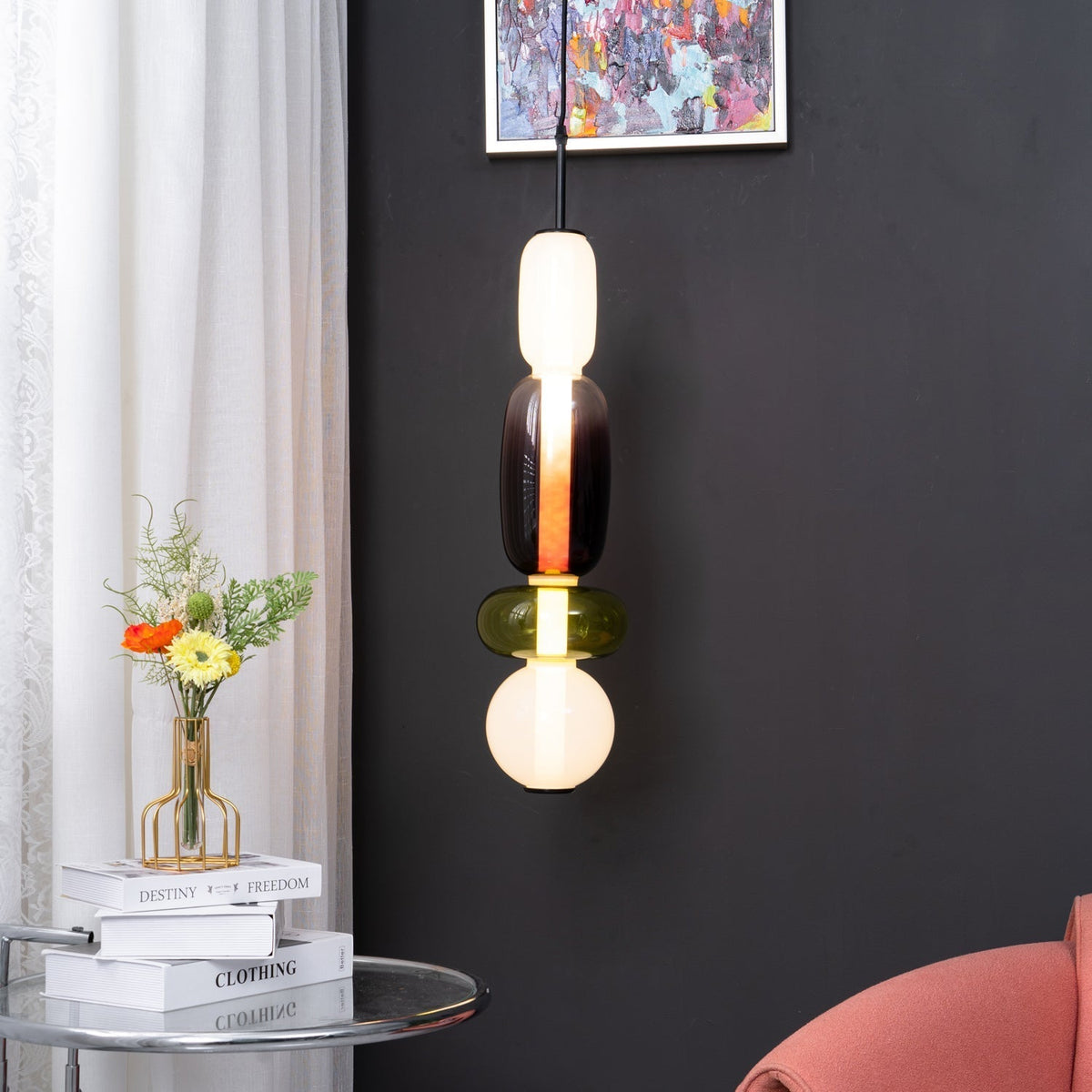 Eiriniella Candied lampă suspendată din sticlă