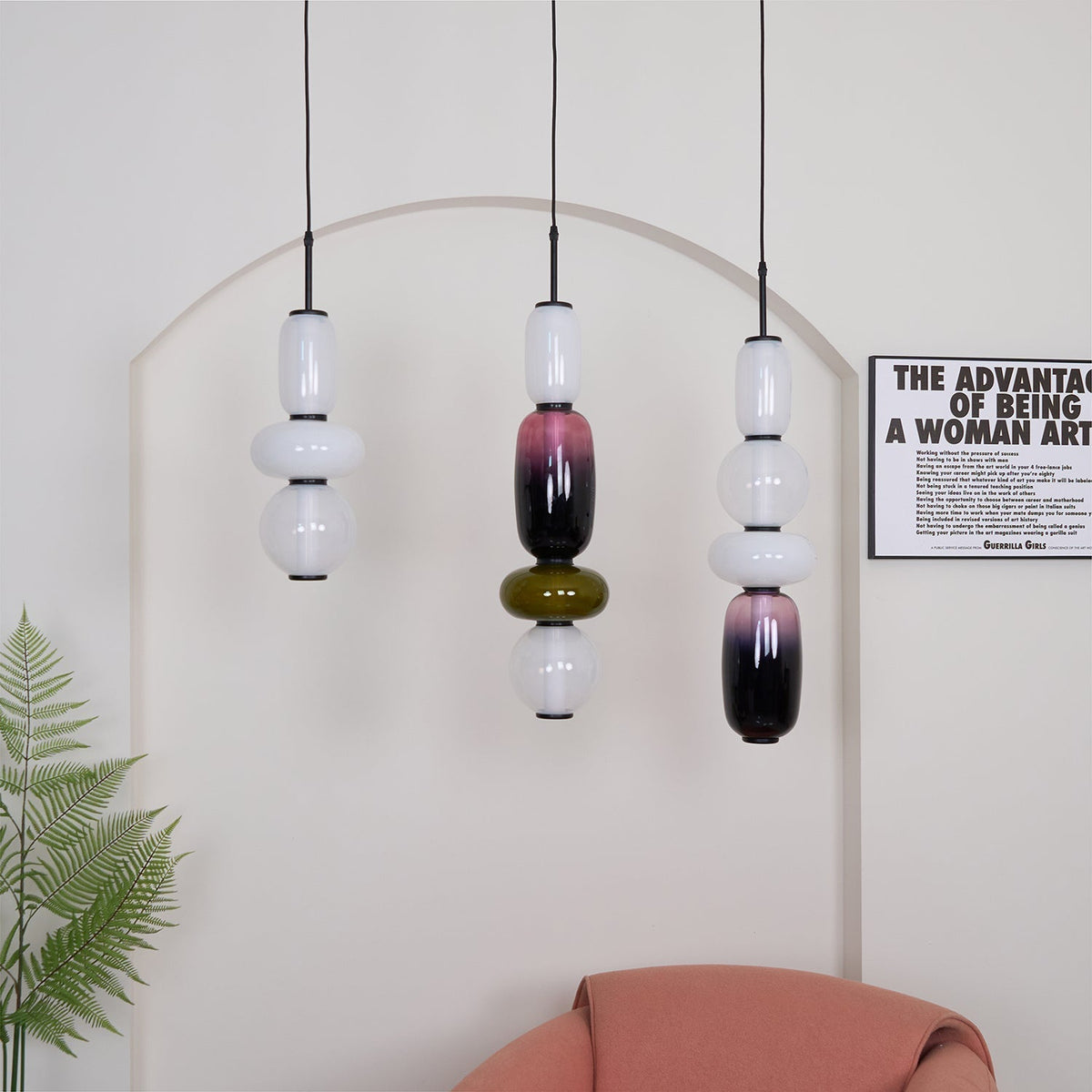 Eiriniella Candied lampă suspendată din sticlă