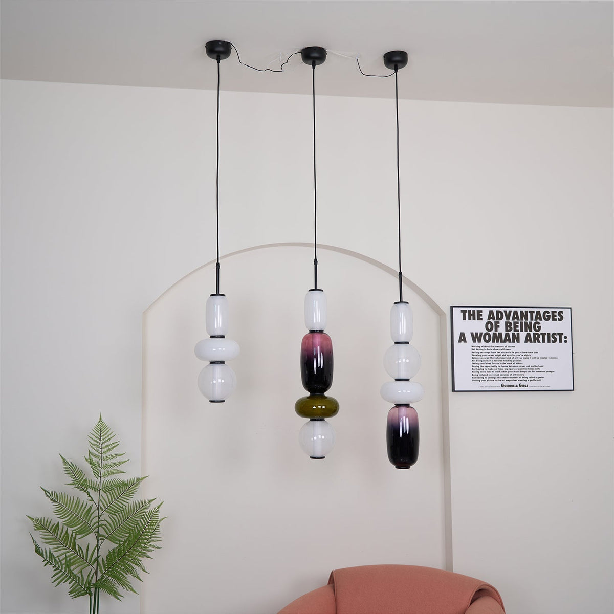 Eiriniella Candied lampă suspendată din sticlă