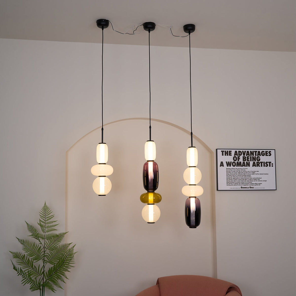 Eiriniella Candied lampă suspendată din sticlă