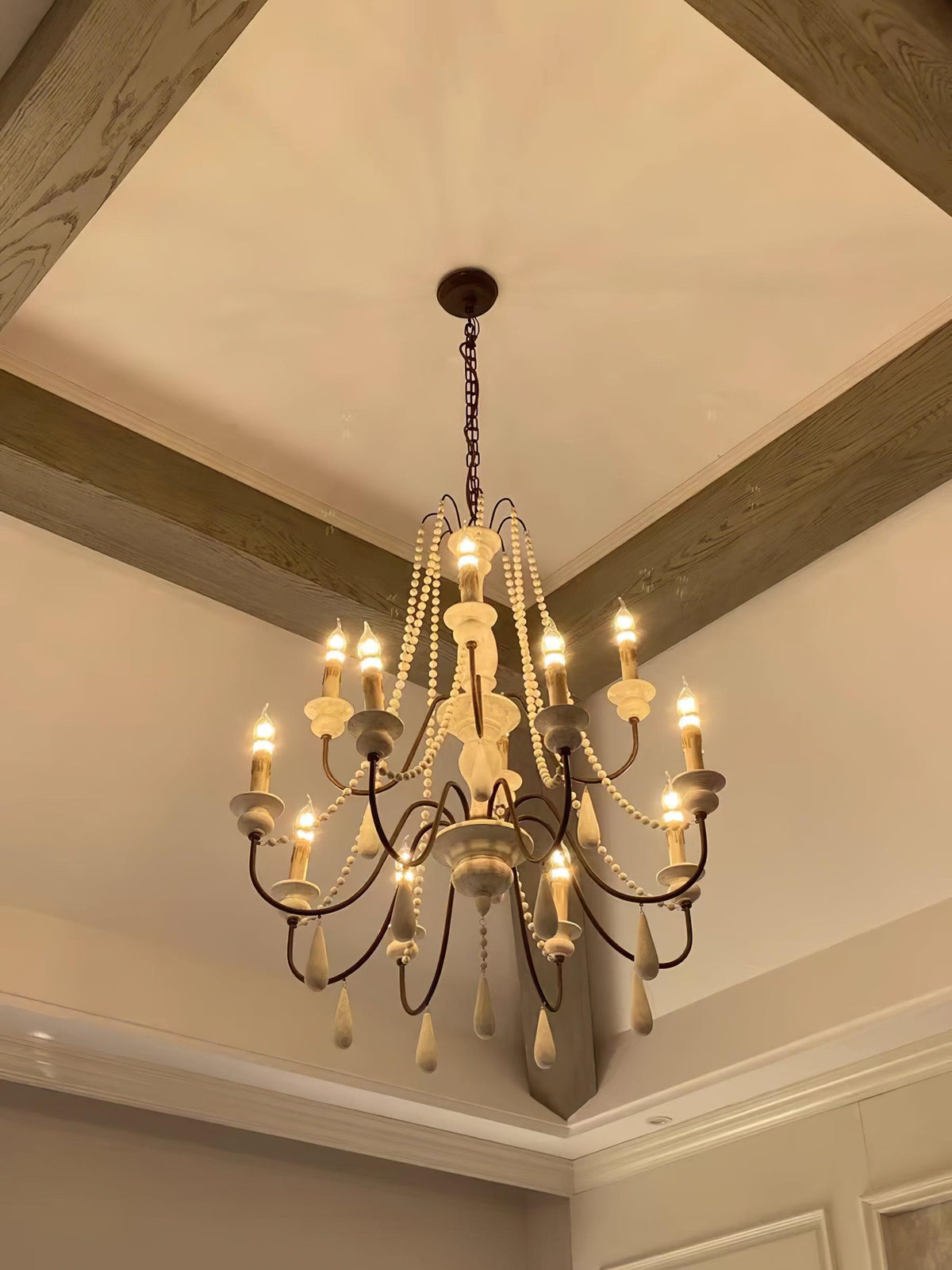 Liorerian candelabru cu Brațe în Formă de Scroll, Stil Rustic