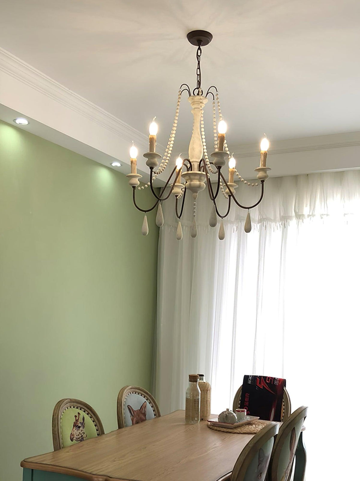 Liorerian candelabru cu Brațe în Formă de Scroll, Stil Rustic