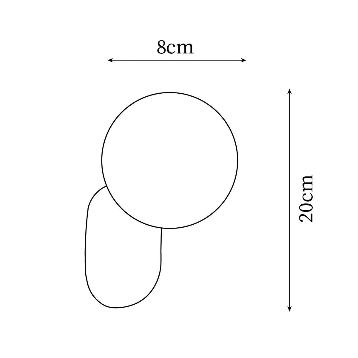 Nelo aplică de perete, minimalistă, cu glob