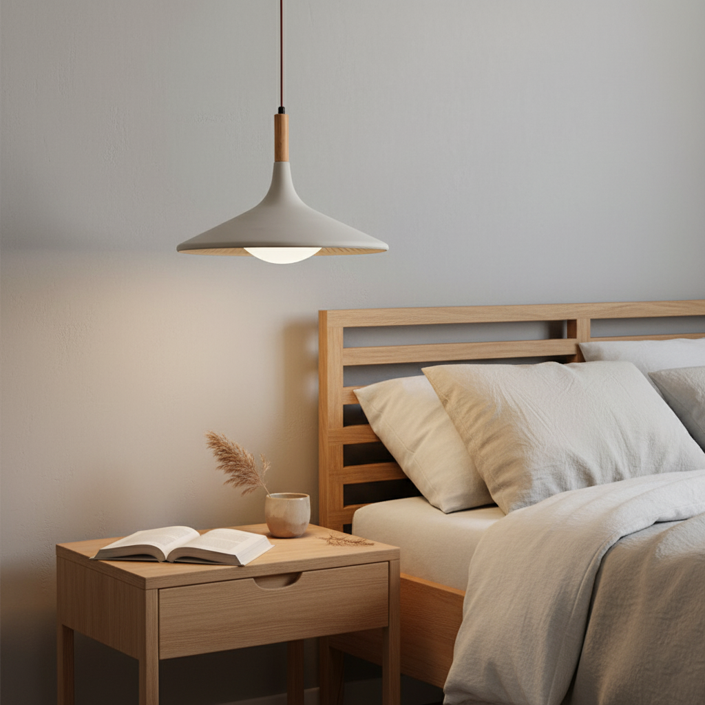 Lampă suspendată din lemn