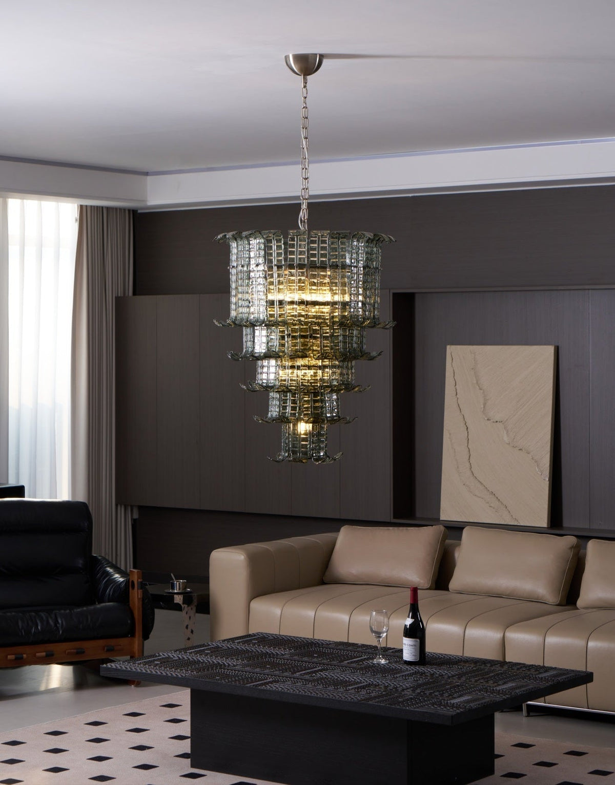 Yisk candelabru Cascade sticlă Murano În Trepte Vintage