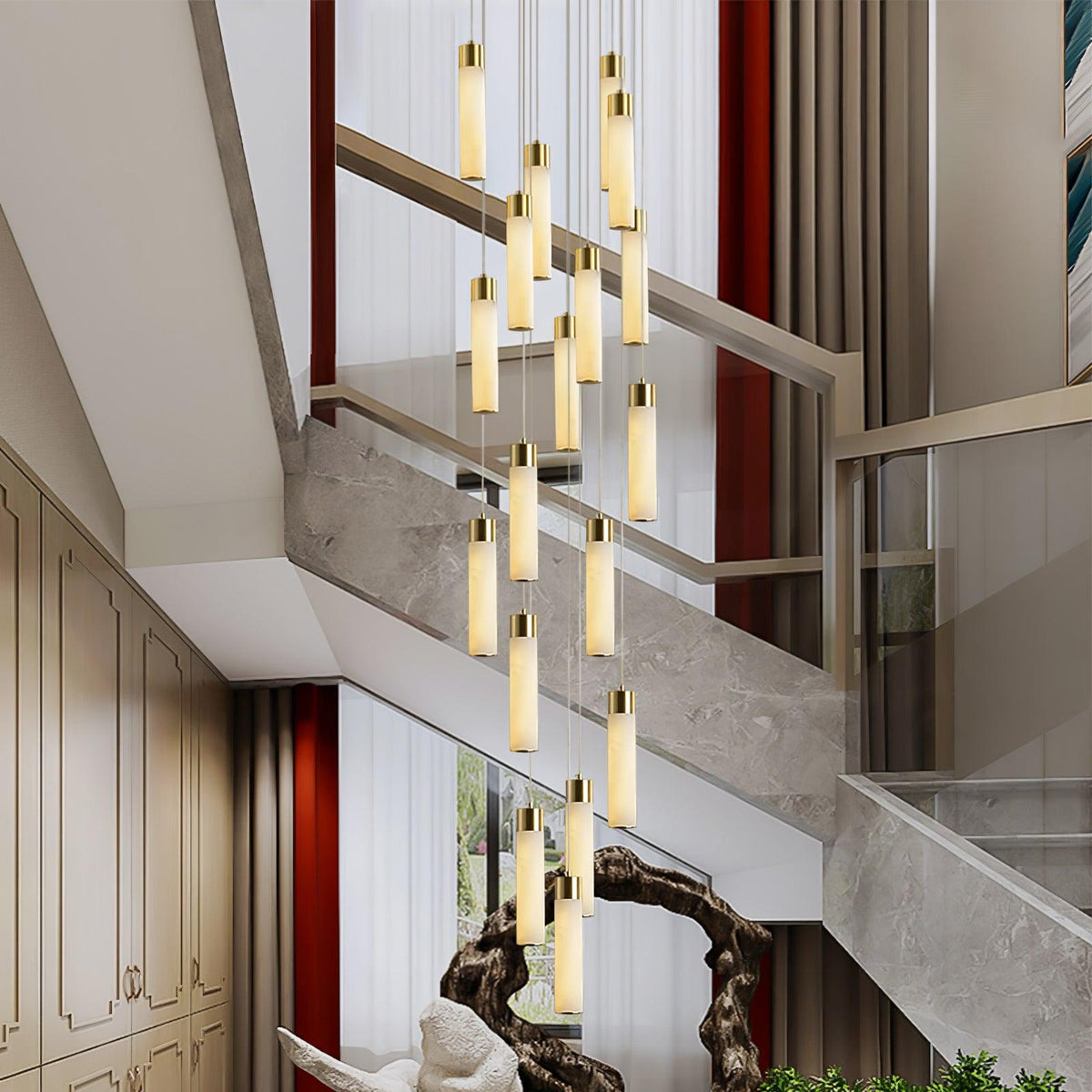 Aurelia modern alabastru candelabru Suspendat