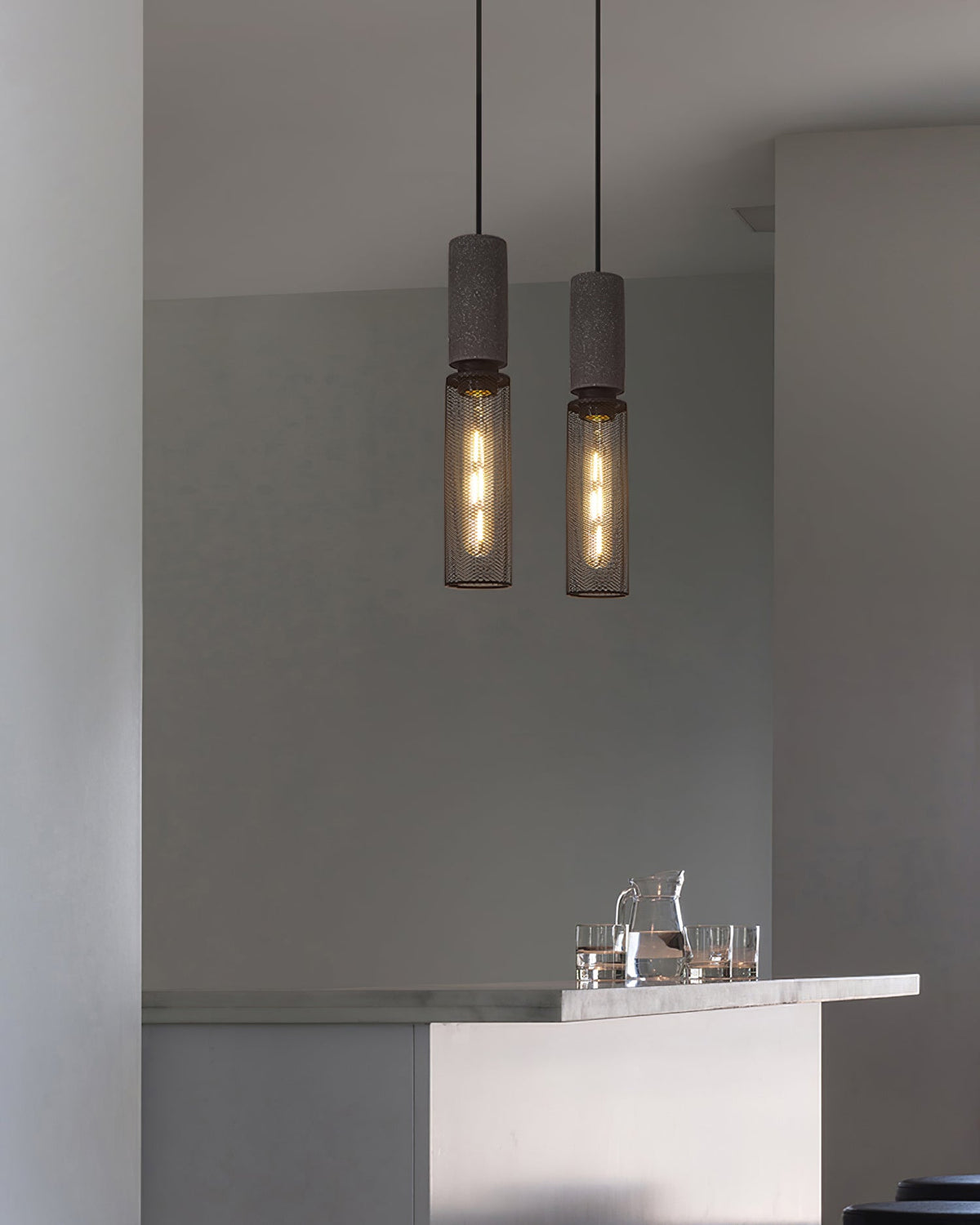 Lumeraine Cement Mesh lampă suspendată