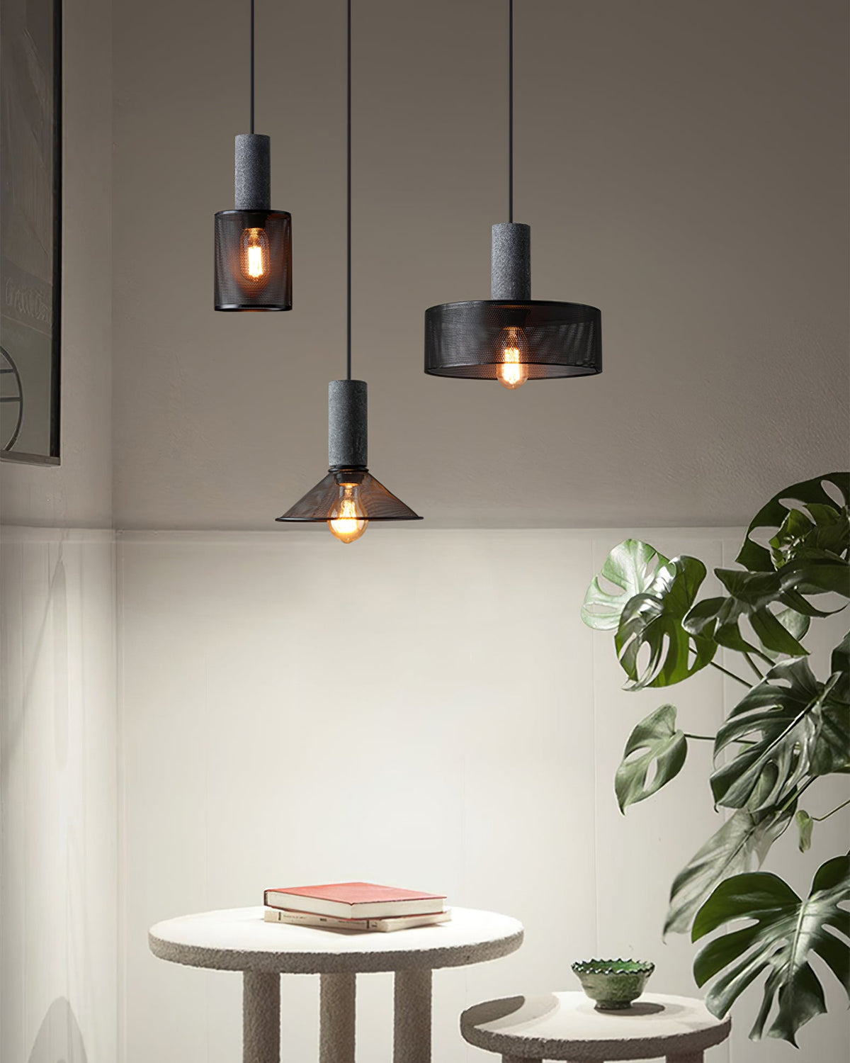 Lumeraine Cement Mesh lampă suspendată