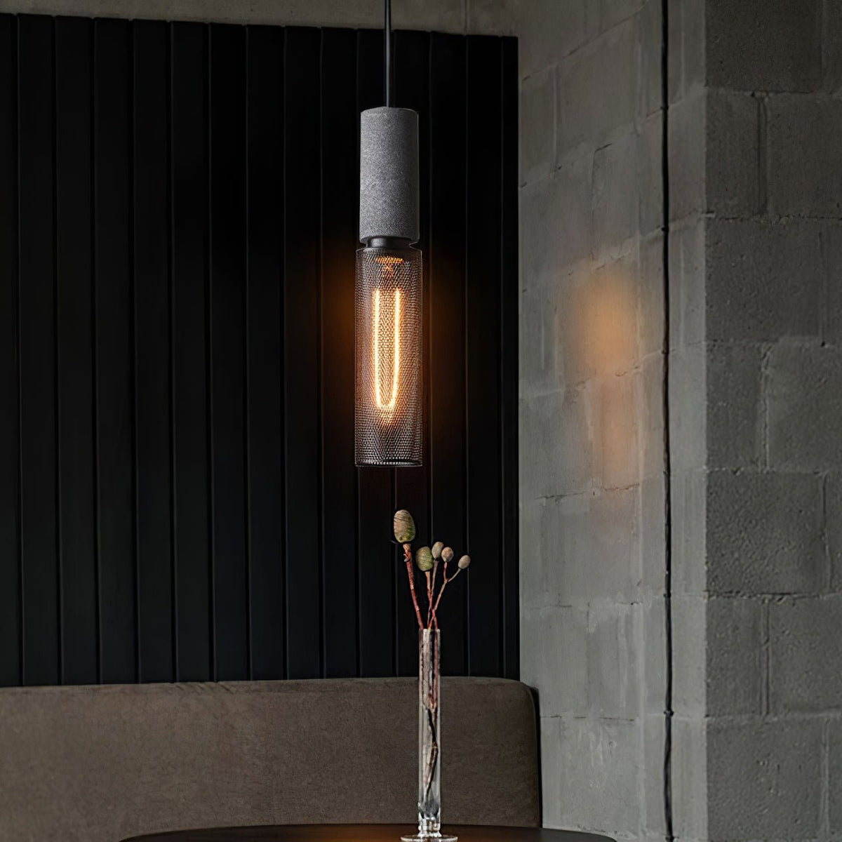 Lumeraine Cement Mesh lampă suspendată