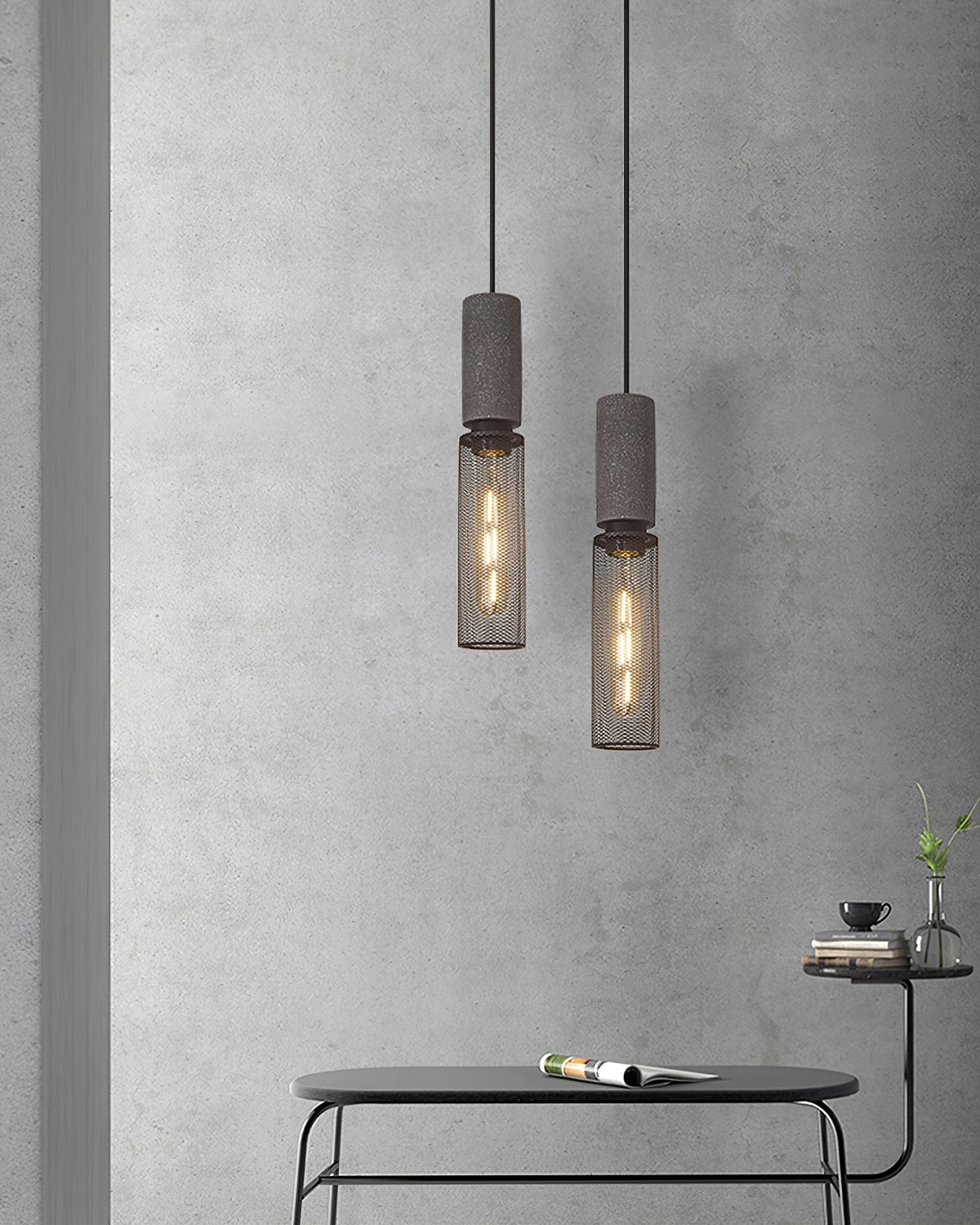 Lumeraine Cement Mesh lampă suspendată