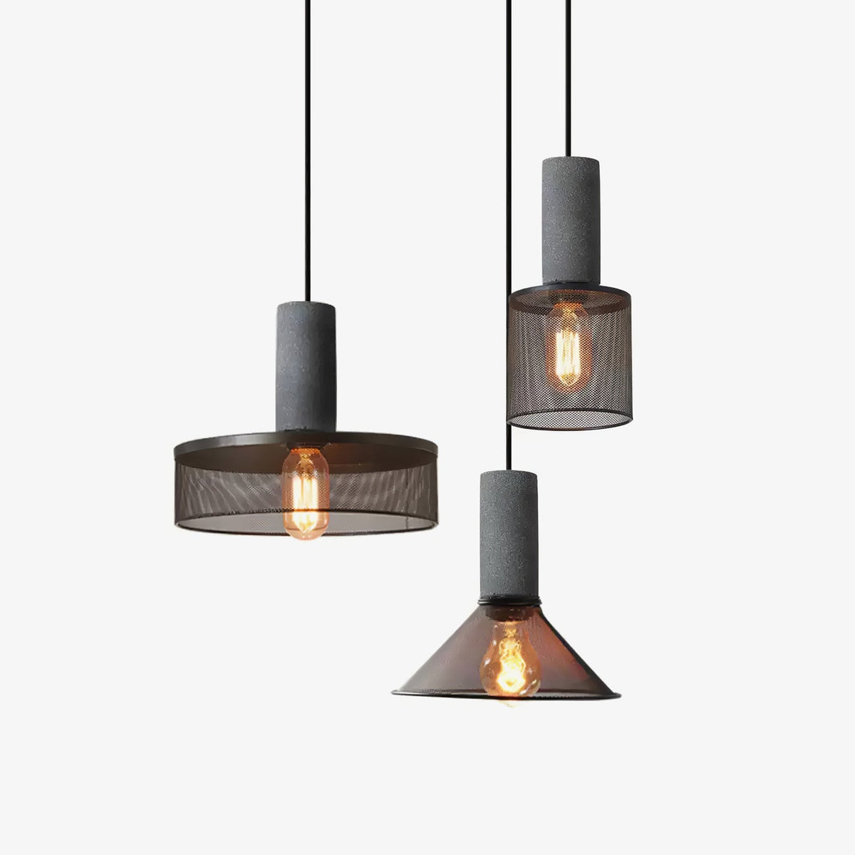Lumeraine Cement Mesh lampă suspendată