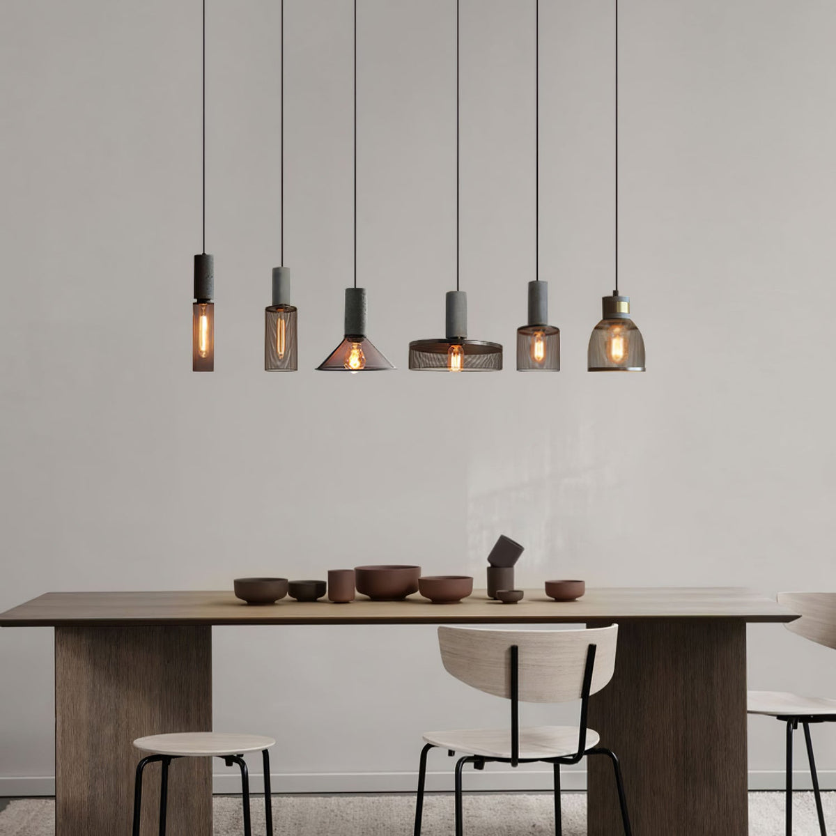 Lumeraine Cement Mesh lampă suspendată