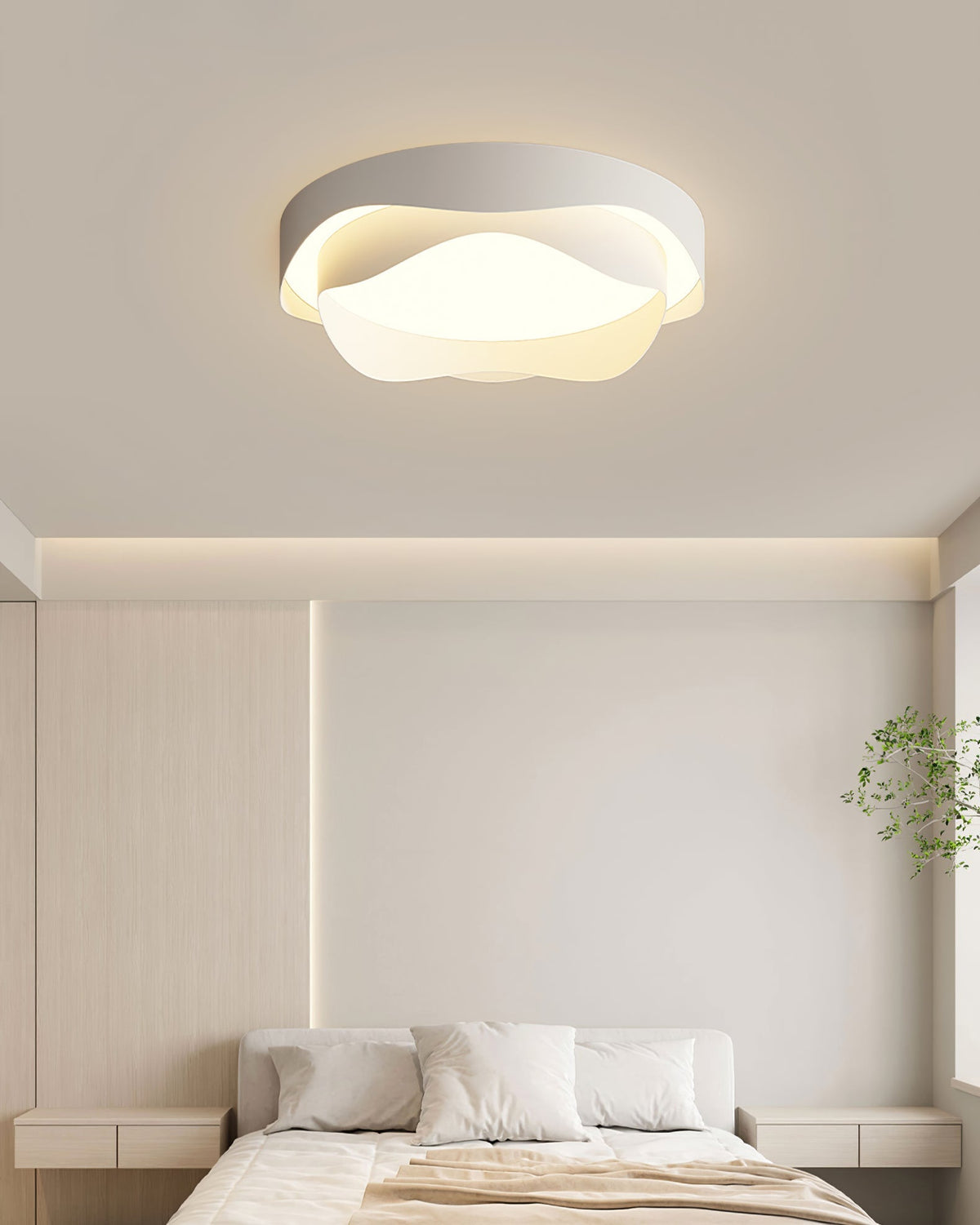 Elaisise plafonieră albă, pentru living