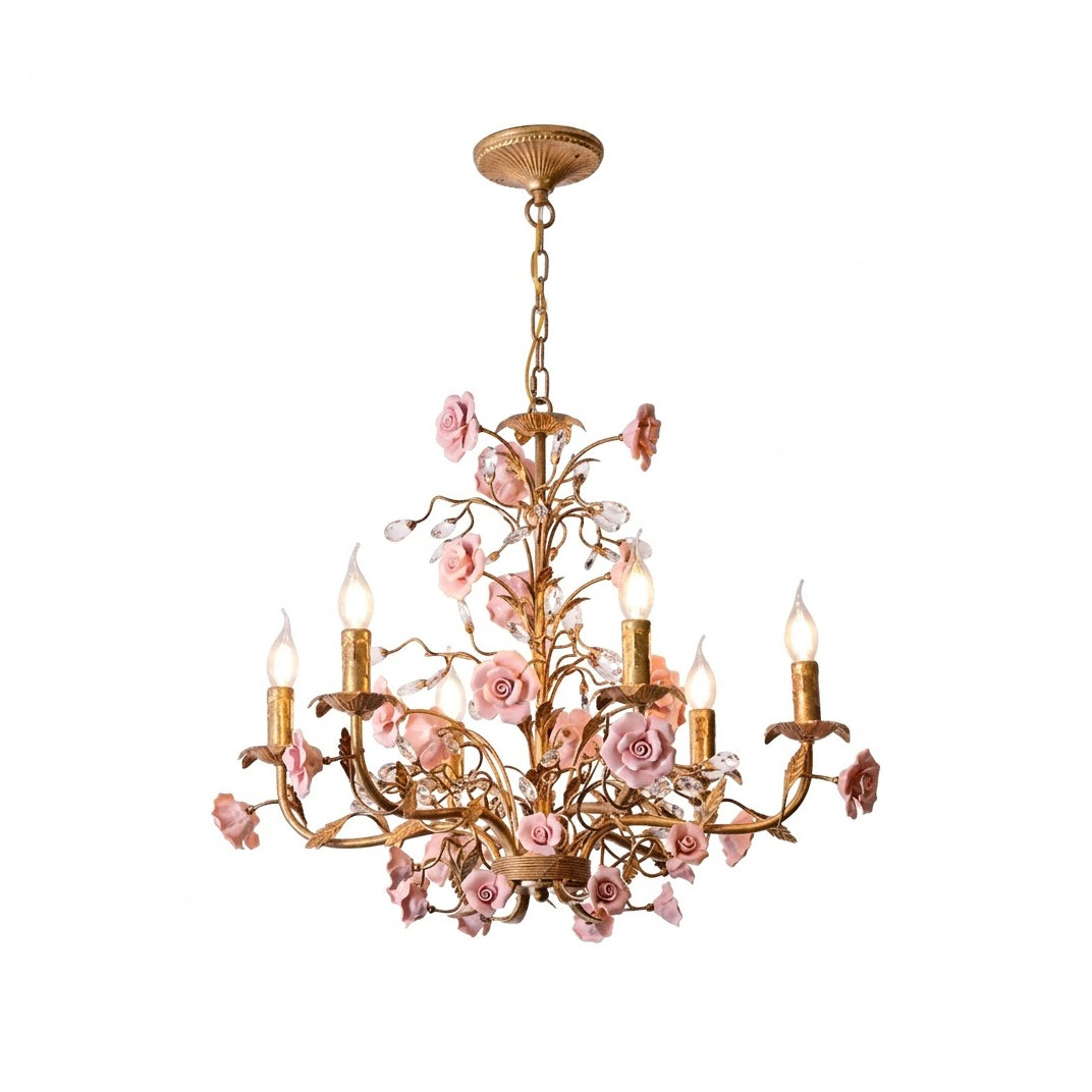 Candelabru Ceramic Rose Vine