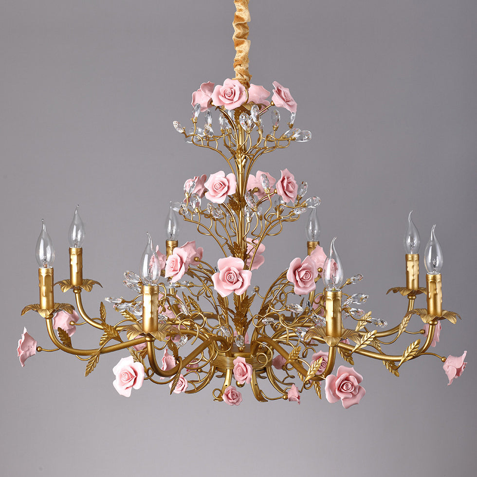 Candelabru Ceramic Rose Vine