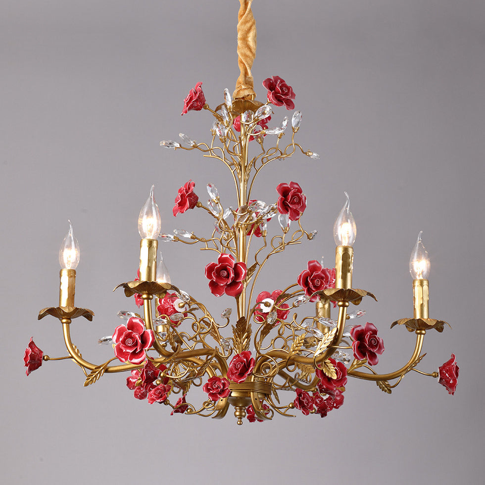Candelabru Ceramic Rose Vine