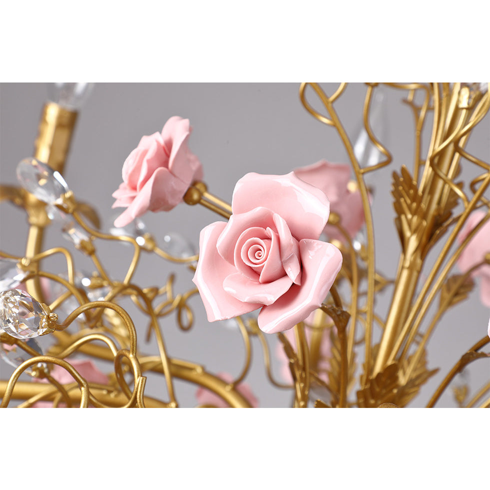 Candelabru Ceramic Rose Vine