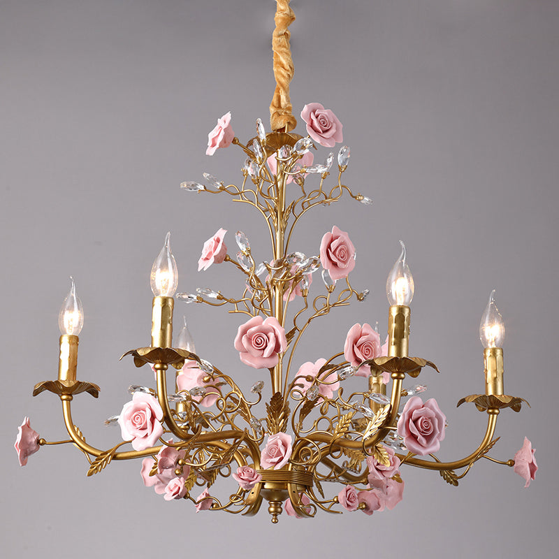 Candelabru Ceramic Rose Vine