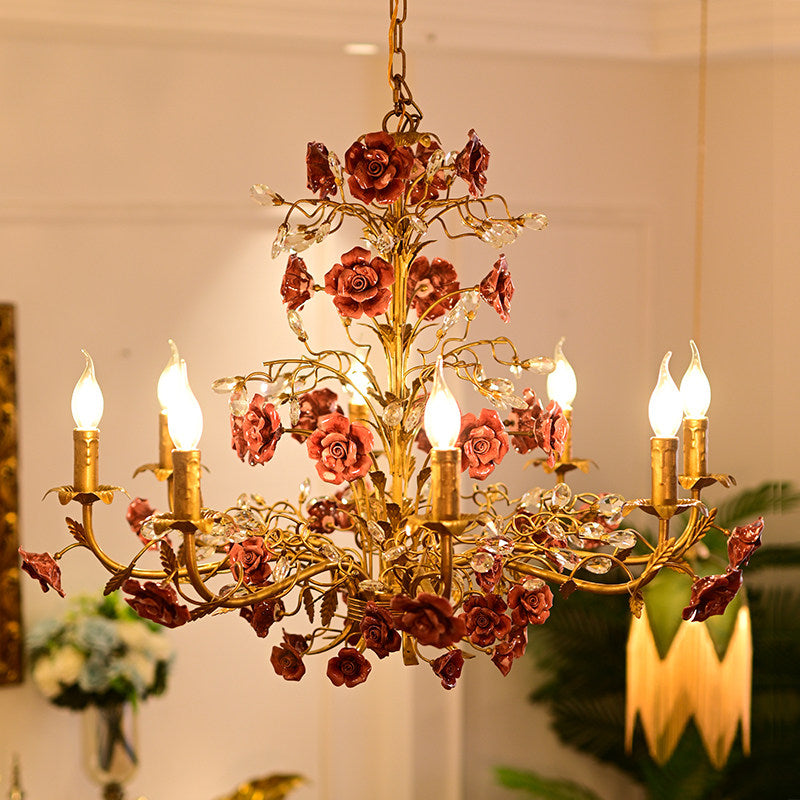 Candelabru Ceramic Rose Vine