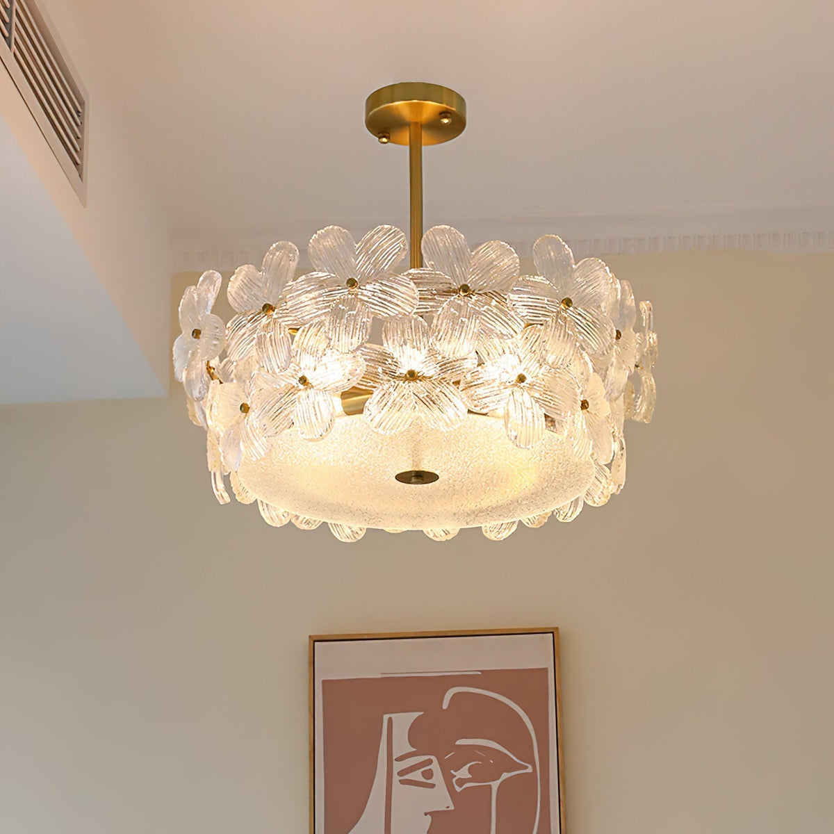 Hydrangea candelabru din sticlă