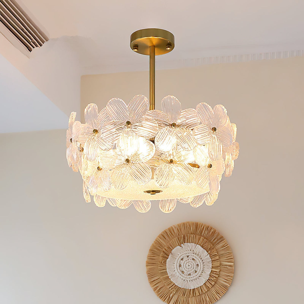 Hydrangea candelabru din sticlă