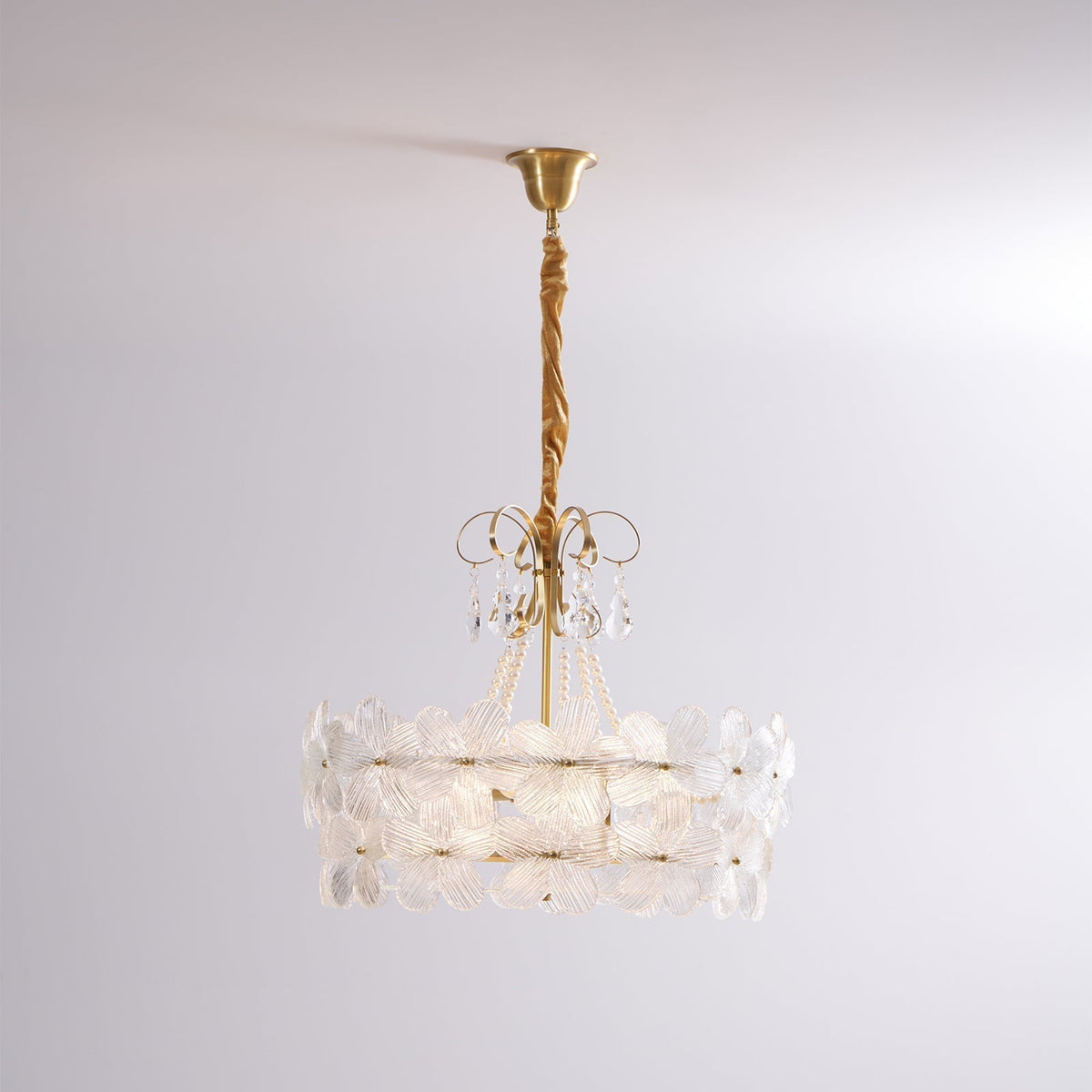Hydrangea candelabru din sticlă