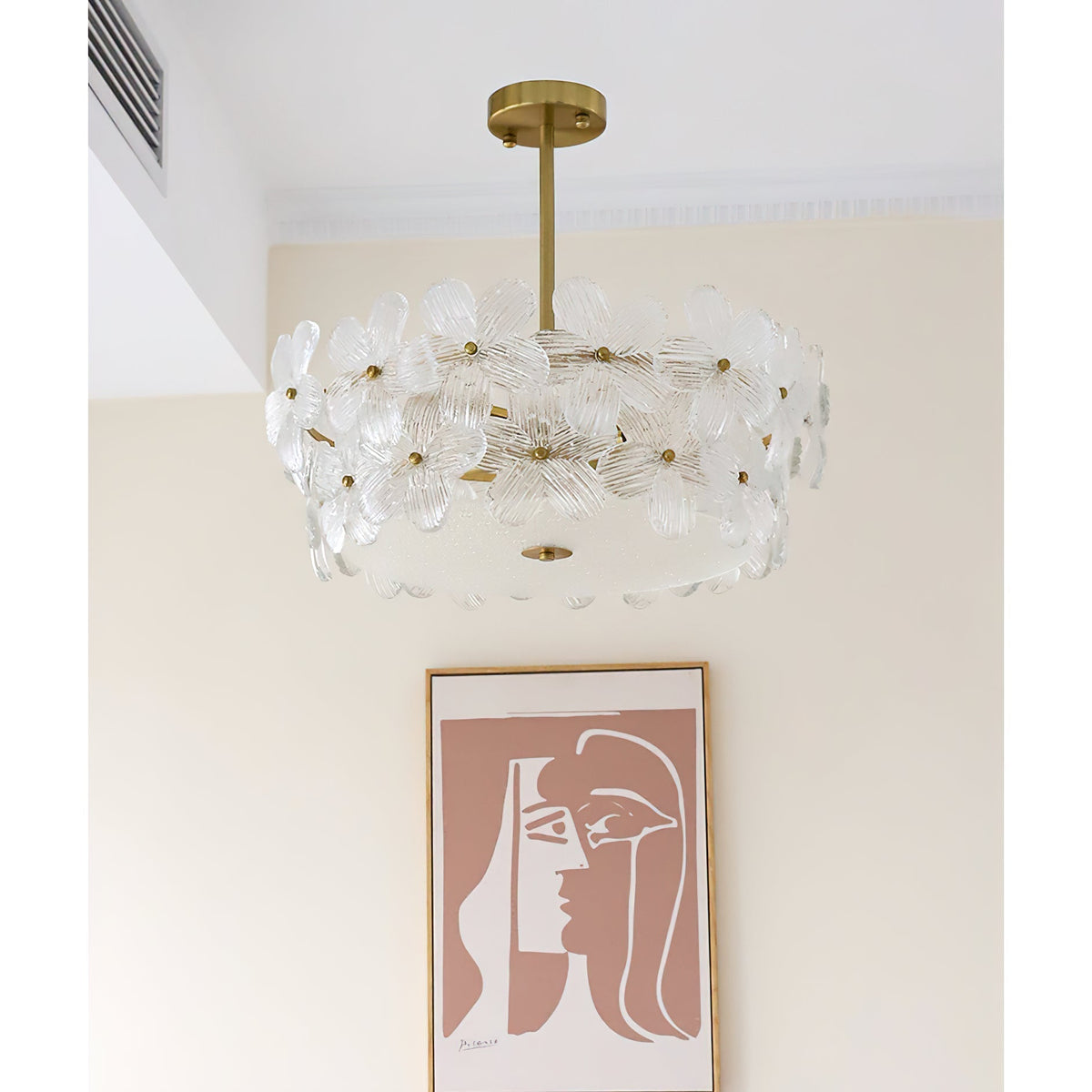 Hydrangea candelabru din sticlă