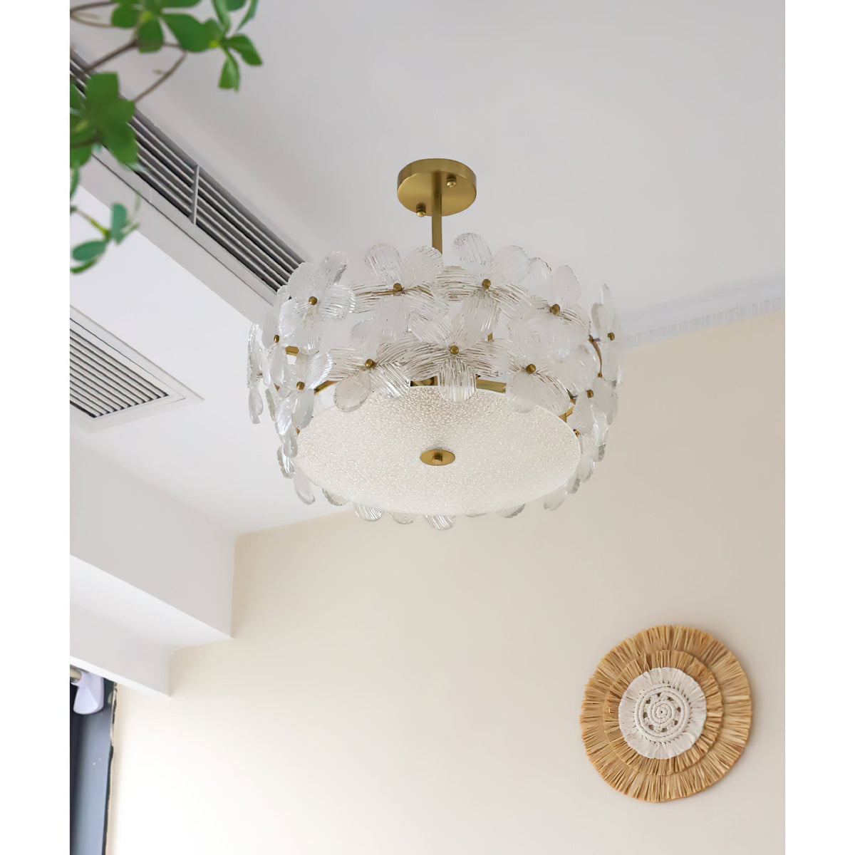 Hydrangea candelabru din sticlă