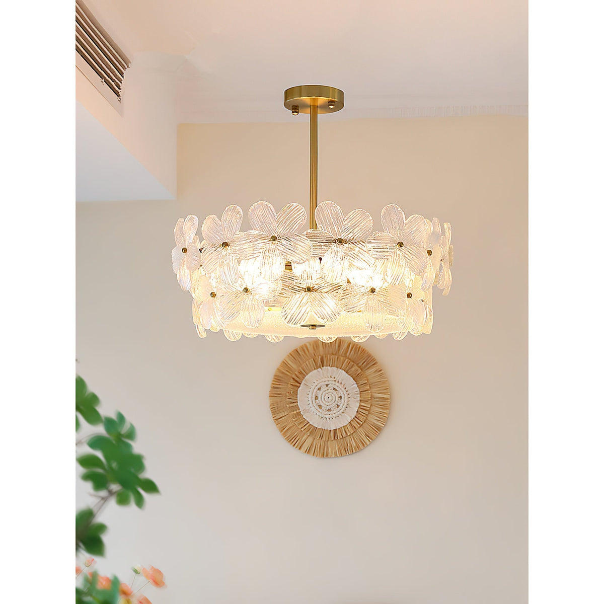 Hydrangea candelabru din sticlă