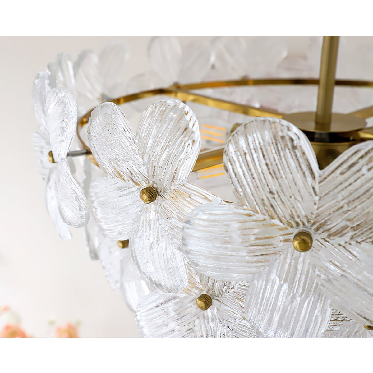 Hydrangea candelabru din sticlă