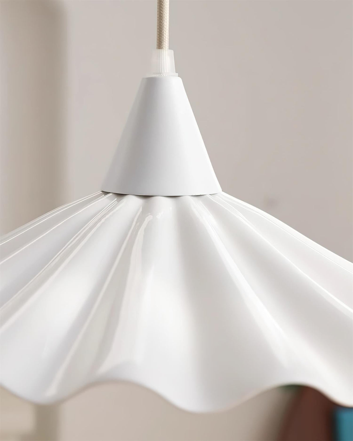 Zavo lampă suspendată albă din ceramică