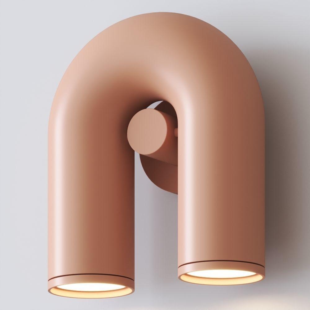Arisha aplică de perete Design U LED metal, negru/Albastru/Gri/Roșu, dormitor