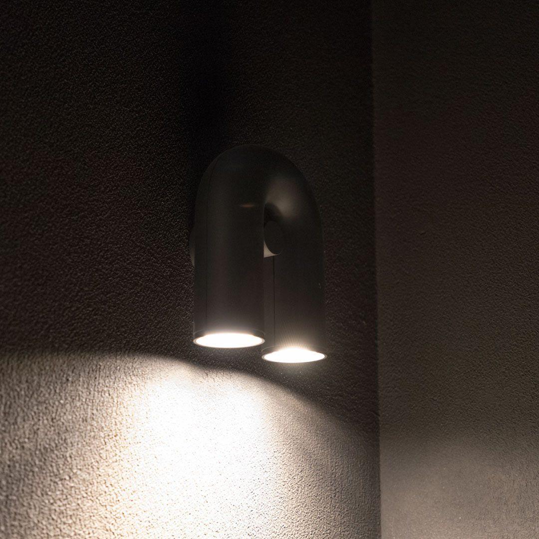 Arisha aplică de perete Design U LED metal, negru/Albastru/Gri/Roșu, dormitor