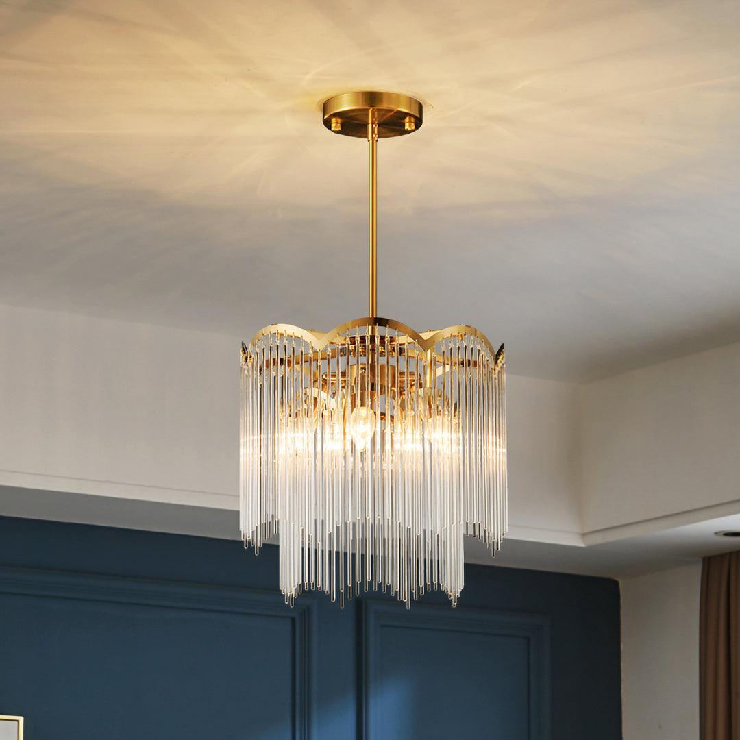 Liorivella candelabru  cu tijă de sticlă în formă de undă