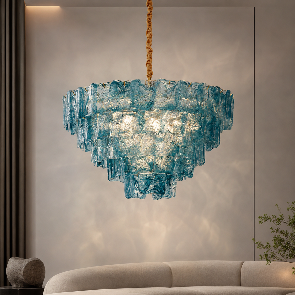 Ambelia candelabru etajat din sticlă