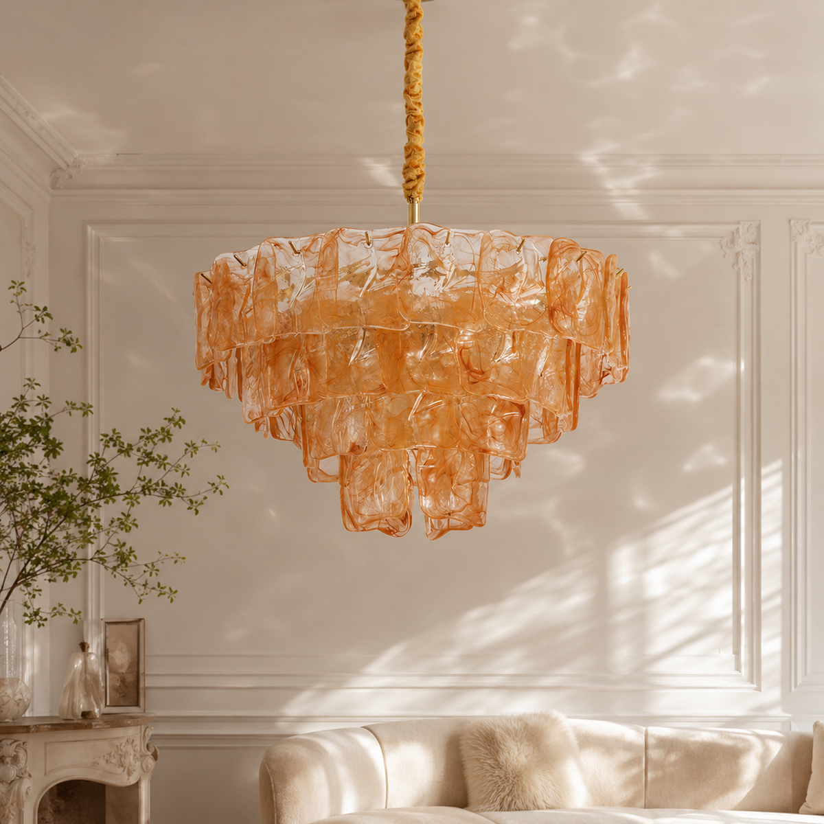 Ambelia candelabru etajat din sticlă