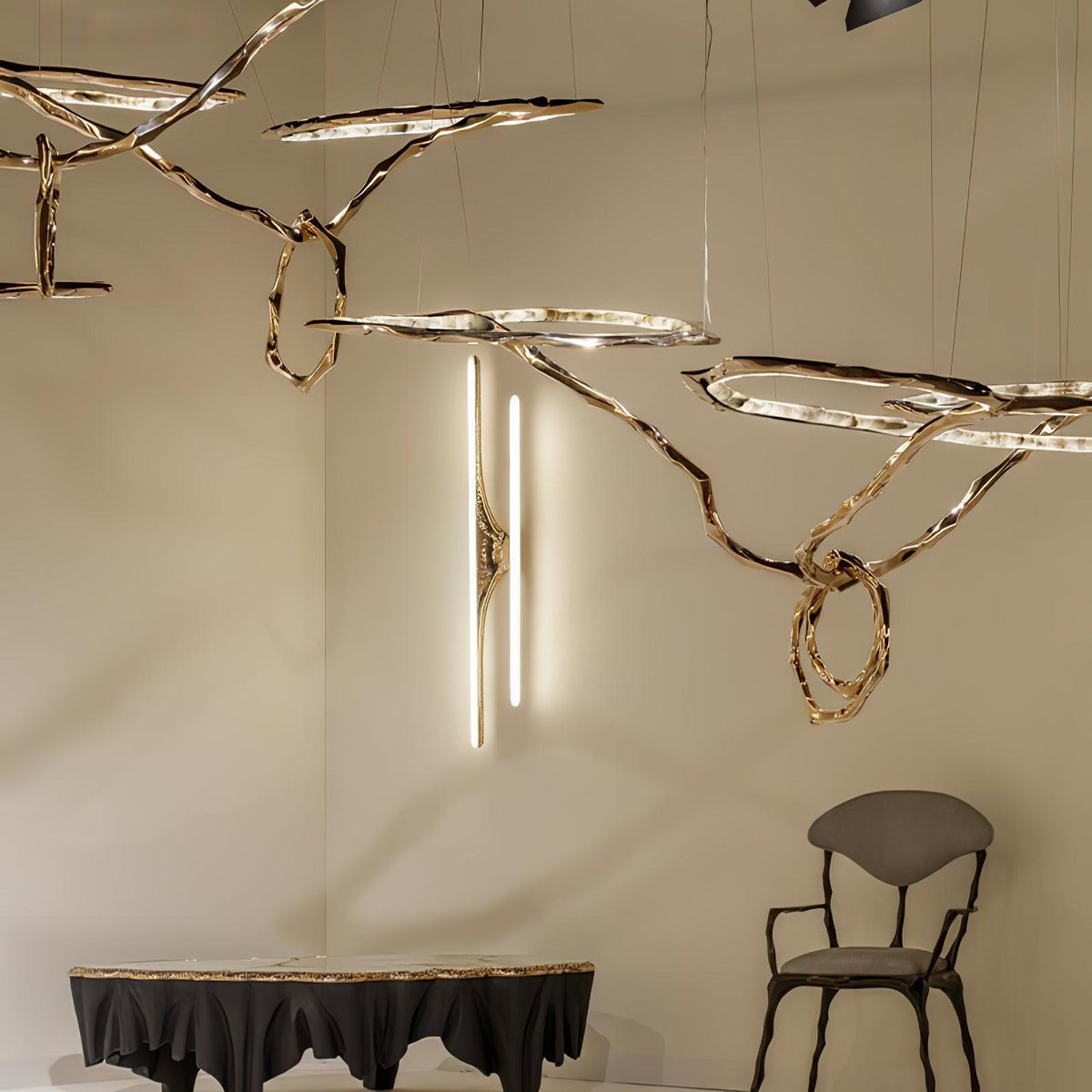 Aballs Cloud Rings Series candelabru din alamă