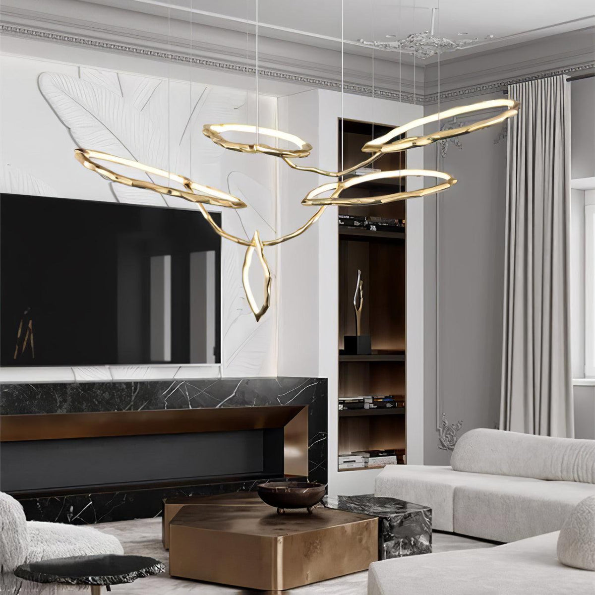 Aballs Cloud Rings Series candelabru din alamă