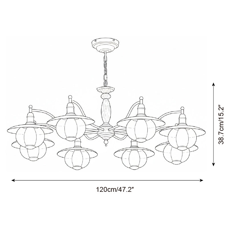 Velaleon candelabru, cu glob