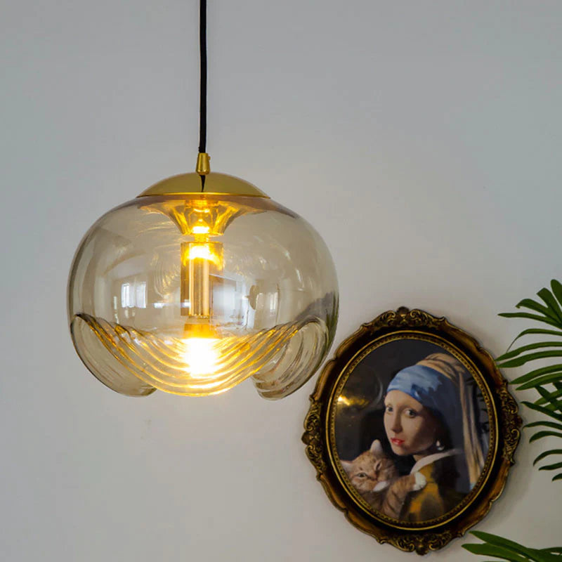 Valentina Design LED glob lampă suspendată neagră sticlă Bar Counter