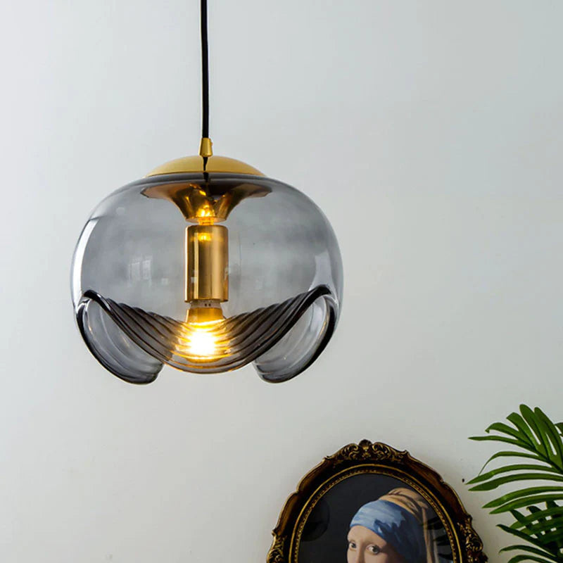 Valentina Design LED glob lampă suspendată neagră sticlă Bar Counter